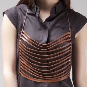 Bliss Lau Leather Killjoy Vest Body Chain